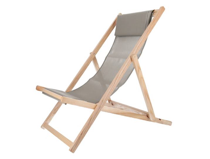 Liegestuhl Fiam Relax Fiam Bezug taupe grau, Designer Francesco Favagrossa, 60x92x103 cm