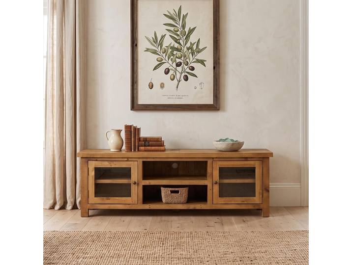 Meuble TV en bois massif naturel de pin 170 cm - Richwood