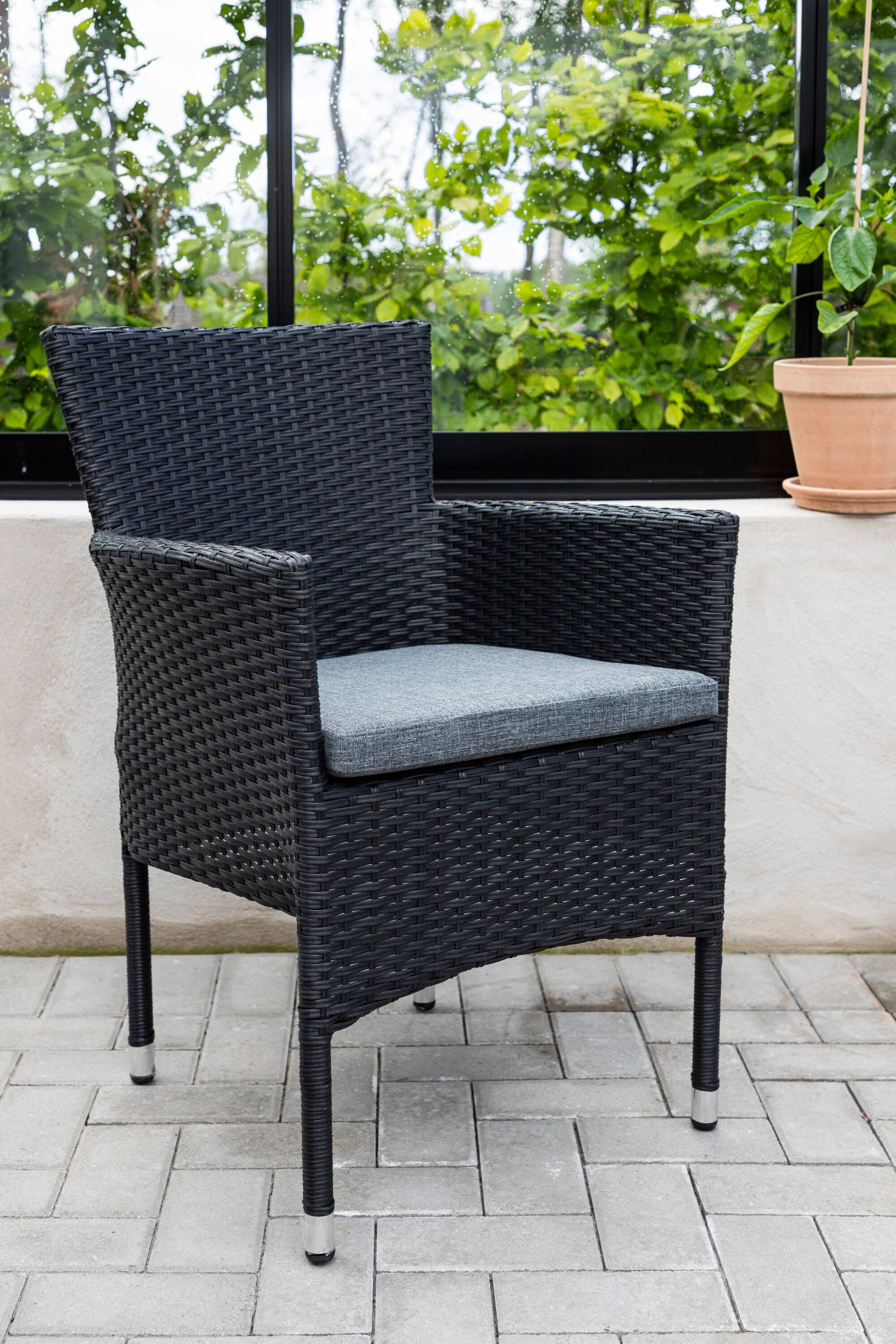 Venture Home Stuhl Malina Schwarz 2er-Pack