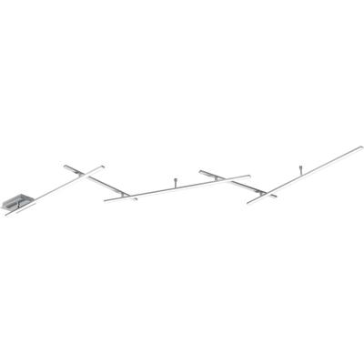 TRIO LEUCHTEN LED Deckenleuchte "Indira", grau (nickelfarben), 3, H: 7cm, Leuchten, LED Deckenleuchte
