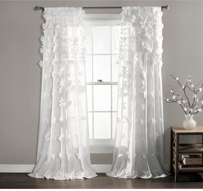 Silver Orchid Turpin Single Window Curtain Panel