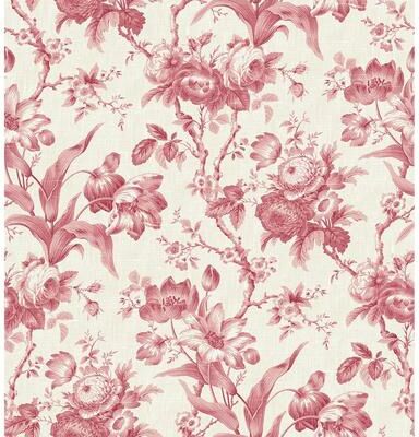 Seabrook Designs En Rose Nonwoven Unpasted Wallpaper