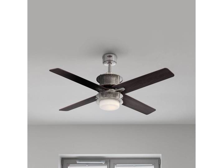 Westinghouse Oscar Deckenventilator mit LED Oscar, dimmbar, Holz dunkel, für Wohn- / Esszimmer, Holz, Modern