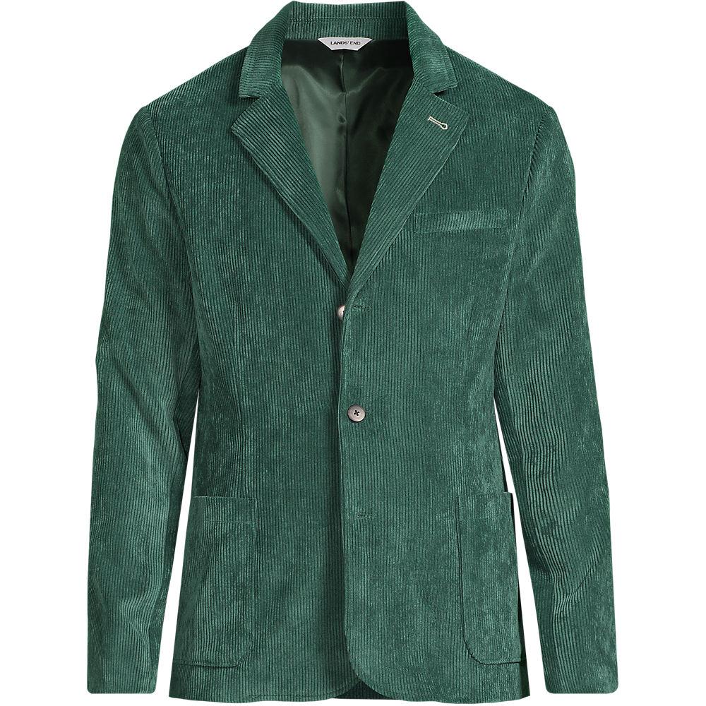 Cordblazer, Herren, size: regular, Grün, Polyester/Nylon/Polyester-Mischung, by Lands' End