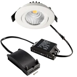 Deko-Light LED Einbaustrahler Dione 8,5W Dimmbar 2700K Weiß