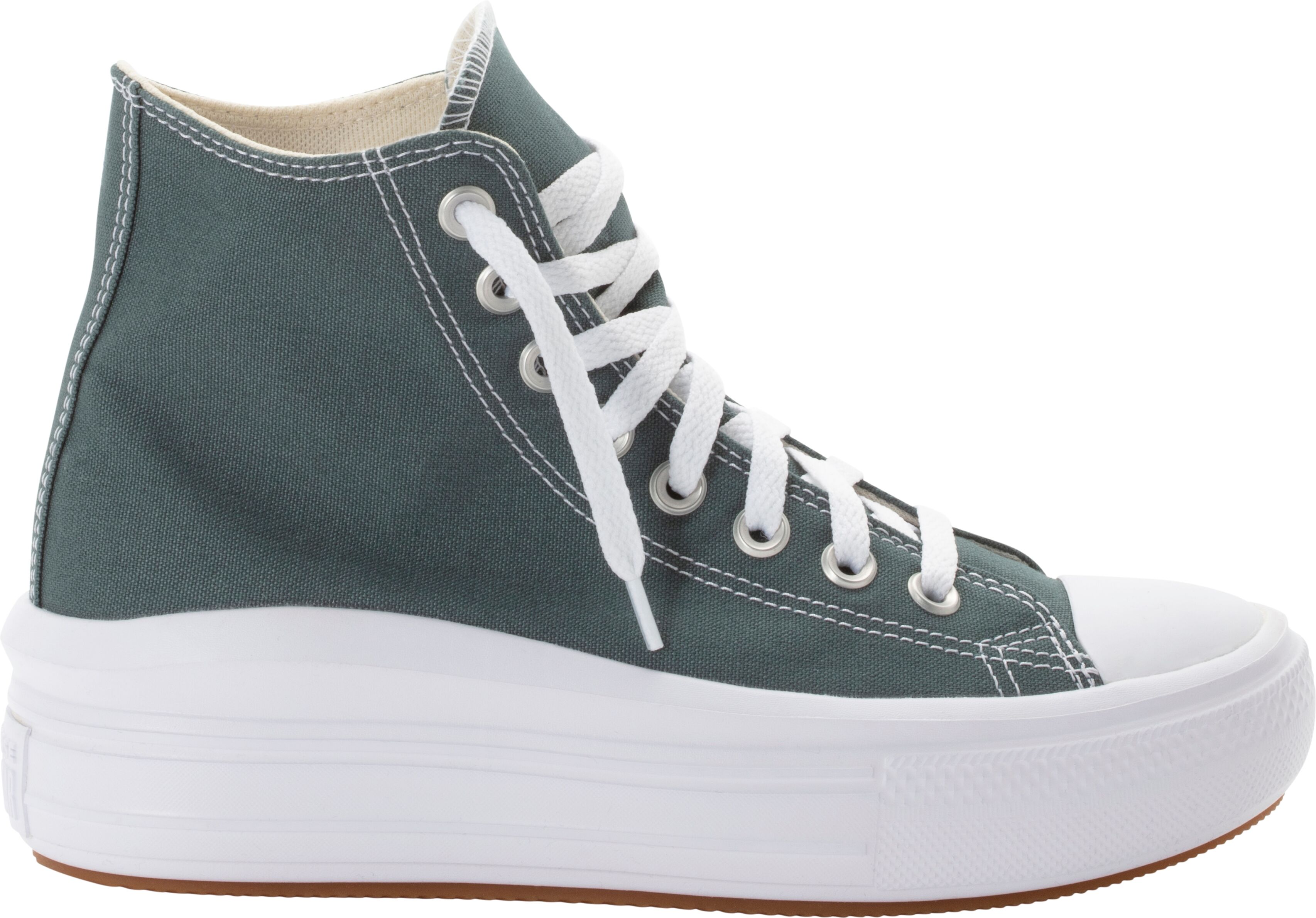 Sneaker CONVERSE "CHUCK TAYLOR ALL STAR MOVE PLATFORM", Damen, Gr. 38, weiss (true nature, weiß, schwarz), Textil, Schuhe Sneaker true nature, weiß, schwarz 38