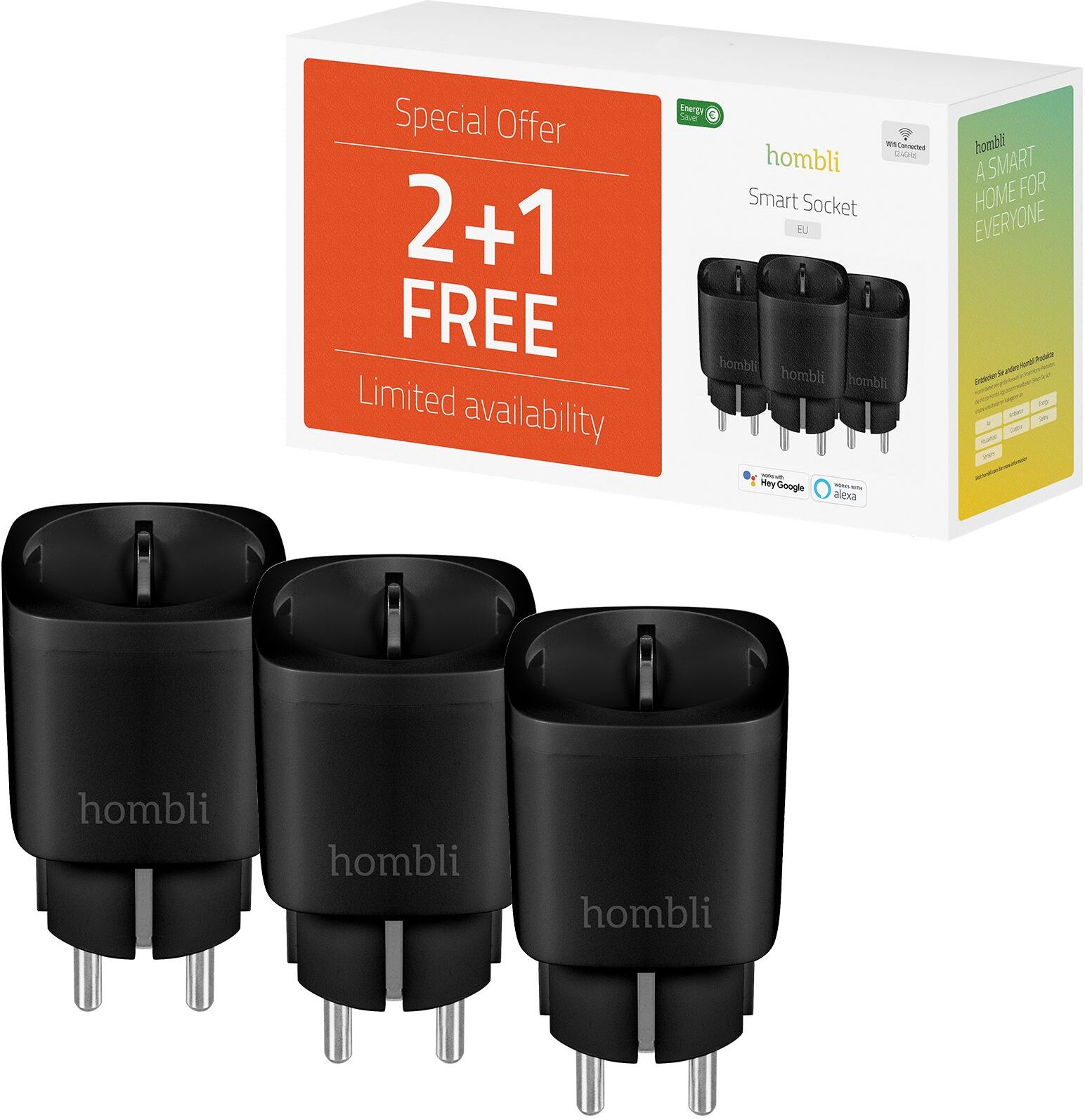 Hombli - Smart Plug (EU) Promo Pack 2+1