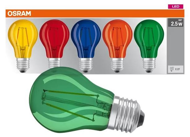 Osram LED Star Décor Classic A E27 LED-lamp 2,5 W farbig