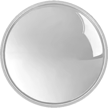 Inspire Curations Portable Round Convex Travel Makeup Mirror silvery
