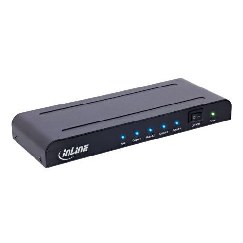 InLine HDMI Splitter/Verteiler, 4-fach, 4K2K@60Hz kompatibel