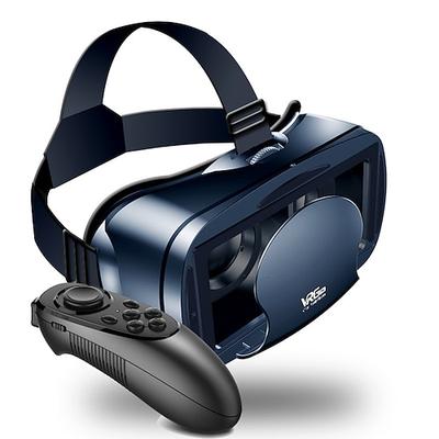 3D VR Brille Virtuelle Realität 3D VR Headset Smarte Brille Helm für Smartphones Handy Mobile 7 Zoll Linsen Ferngläser mit Controllern Valentinstagsgeschenk