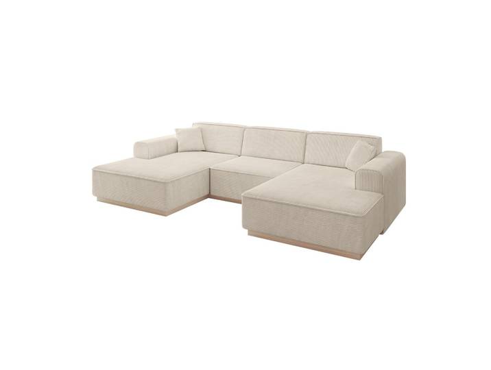 WOHNLANDSCHAFT IREA-U1 - 301x165x80 cm Beige
