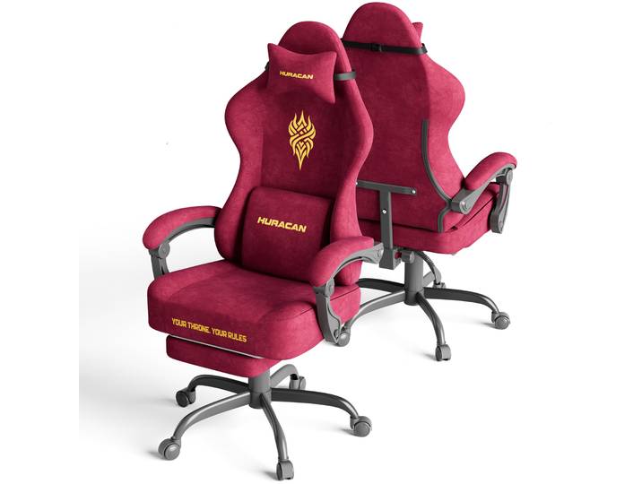 Chaise de jeu Soontrans, chaise de jeu ergonomique avec fonction massage, chaise de jeu avec accoudoirs réglables et ressort à gaz de 120 mm, siège de 52 cm de large, tissu respirant