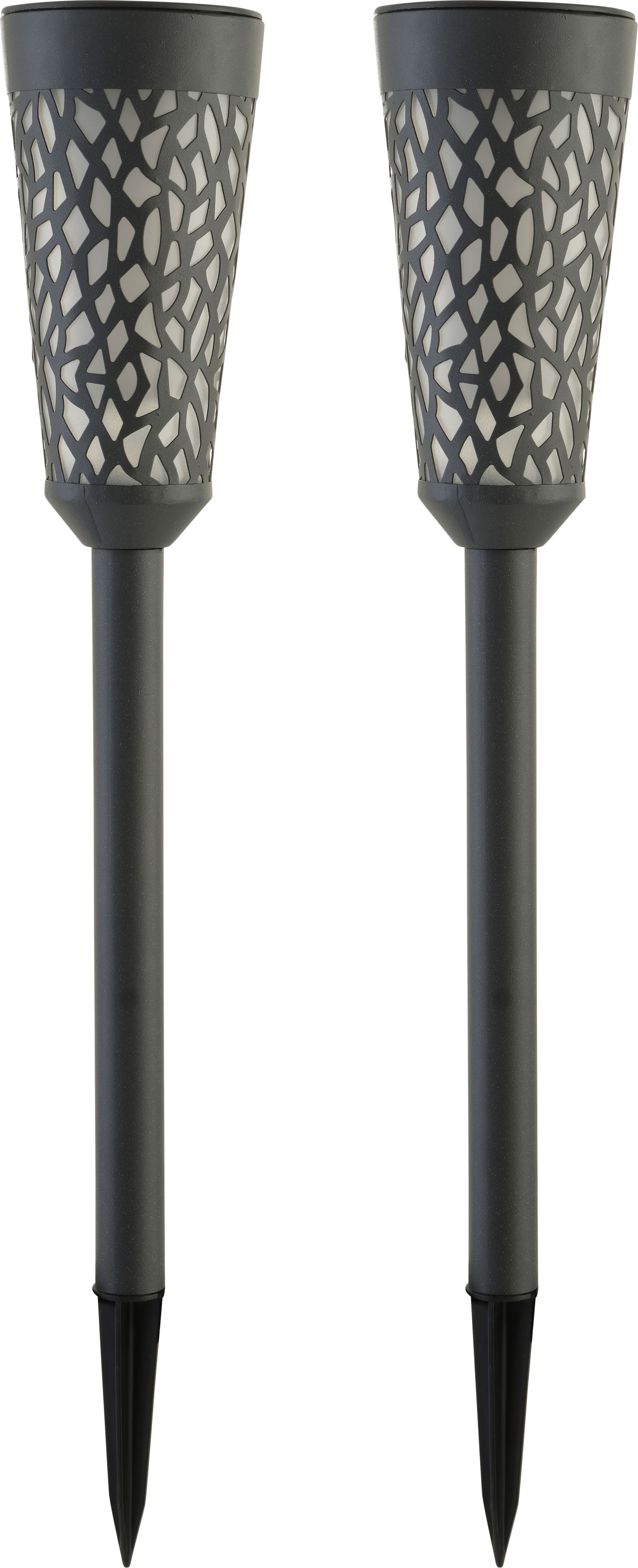 Gartenleuchte LUXFORM "Luxform Solar Torch Swansea", schwarz, B:9cm H:5,6cm L:9cm, Leuchten, Gartenleuchte, LED-Gartenleuchte, Solarenergie, IP46