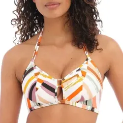 Freya Shell Island Triangle Bikini Top Weiß Muster Polyamid F 80 Damen