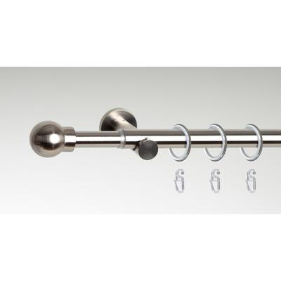 Gardinenstange LIEDECO "Stilgarnitur "Kugel" ausziehbar 16/19 mm", edelstahl, op, Ø:19mm, Eisen, Gardinenstangen, teleskopisch ausziehbar
