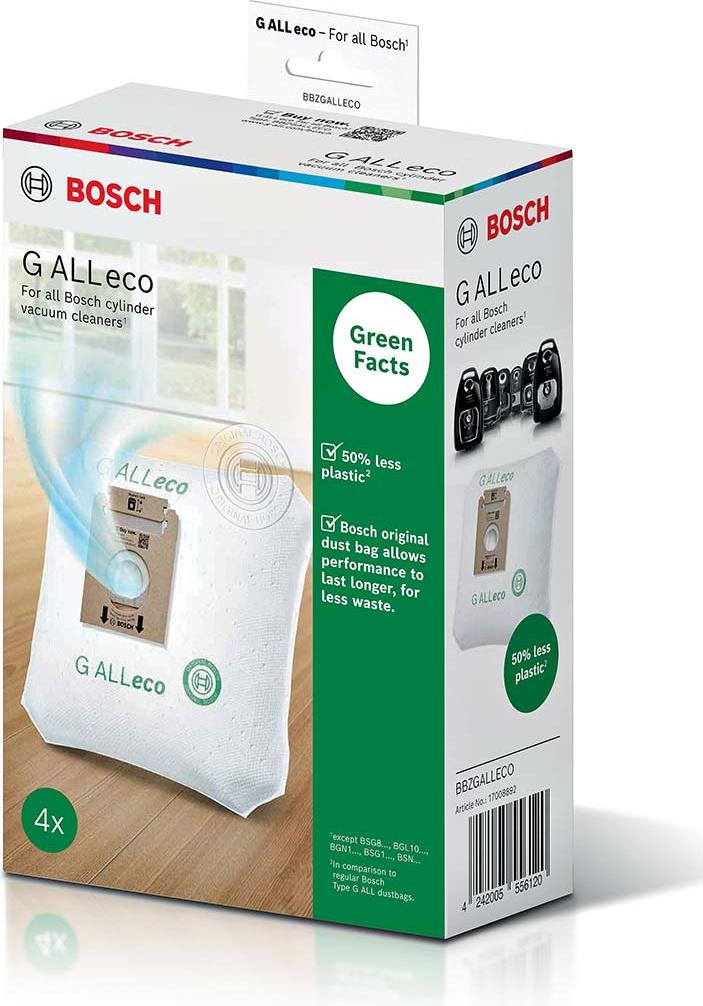 Bosch BBZGALLECO Stofzak voor stofzuigers met cilinder, Wit, 200 gram