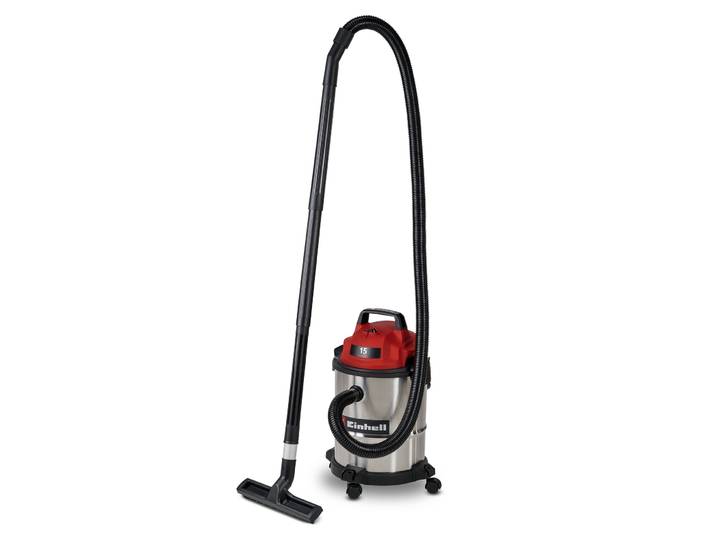 EINHELL Nass-Trocken-Sauger TC-VC 1540 S , silber (rot, silber), B:28,5cm H:51,5cm T:28,5cm, Mehrzwecksauger, Nass-Trocken-Sauger