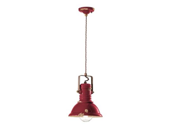 Aufhängung 1 Keramik Licht Vintage Bordeaux C1691 Industrie