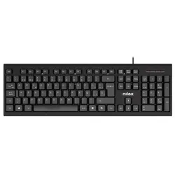Nilox Spanische Tastatur verkabelt, Schwarz,