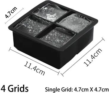 Lush Living Finds Large Silicone Ice Cube Tray Grid Whiskey Ice Mold For Drinks & Bar Use style1