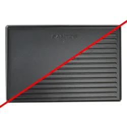 SANTOS BBQ Wende-Grillplatte Gusseisen für Napoleon Rogue, 45,1 x 29,5 cm, seasoned