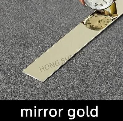 Uplifted Finds Mirror Finish Wall Edge Trim Strip Stainless Steel Decorative Line 1 Cm gold