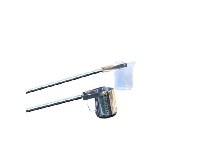 1 Stück 500 ml Teleskop-Wasserprobenehmer – verstellbarer 1,43 m – 6 m Edelstahl-Probenahmestab und Becher for Wassertests(Stainless Steel,1.43-6meters)
