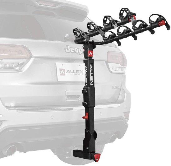 Fahrradträger für 4 Fahrräder - mit abschließbarem Schnellverschluss - für Anhängerkupplung 5,08 cm - sicher auf Abenteuerreise
