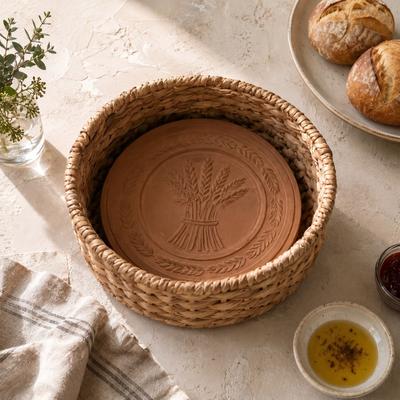 Eangee Home Design Bread Warmer Round Wheat Shock Unlidded Natural