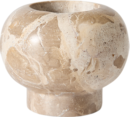 Muubs Vita Fyrfadsstage Seashell, Ø7,5xh6,5 Cm, Marmor