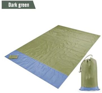 ModernMart Sandproof Waterproof Beach Blanket Lightweight Picnic Mat For Travel And Outdoor Use dark Green l