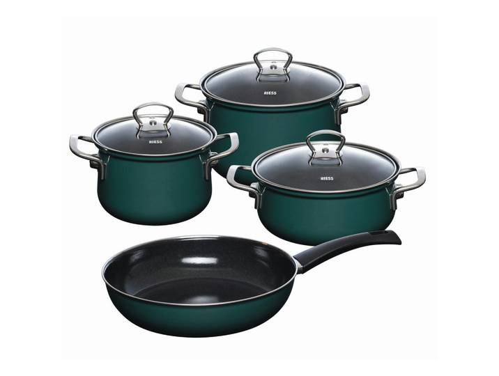 Kochtopfset 4-teilig Dunkelgrün