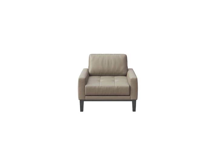 Fauteuil en cuir naturel gris fossile