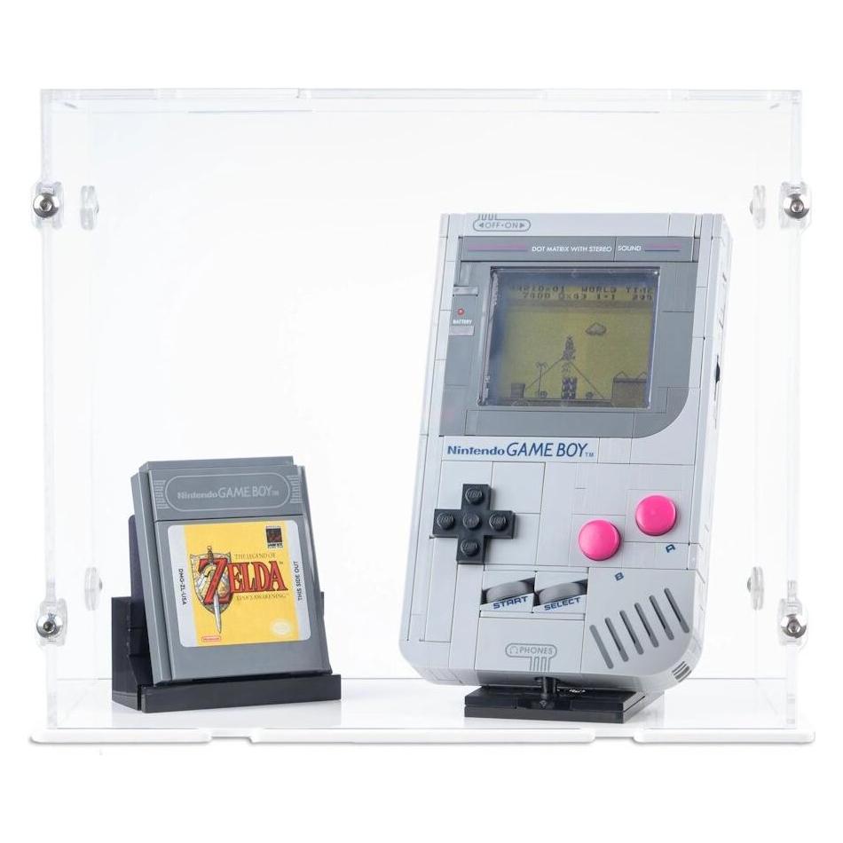 iDisplayit Acryl-Display für LEGO 72046 Nintendo Game Boy (Mit weissem Boden) (EC211018N-WHI)