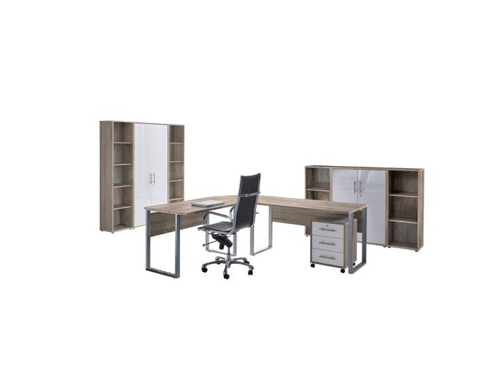 Büro Office Edition Set 5 Sonoma Eiche/Weiß