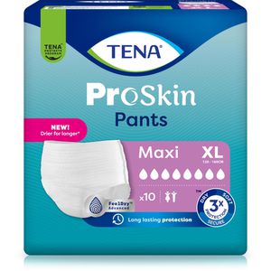TENA Inkontinenz-Pants ProSkin Maxi, Unisex, Größe XL (120-160cm), Einweg, 8 Tropfen, 10 Stück
