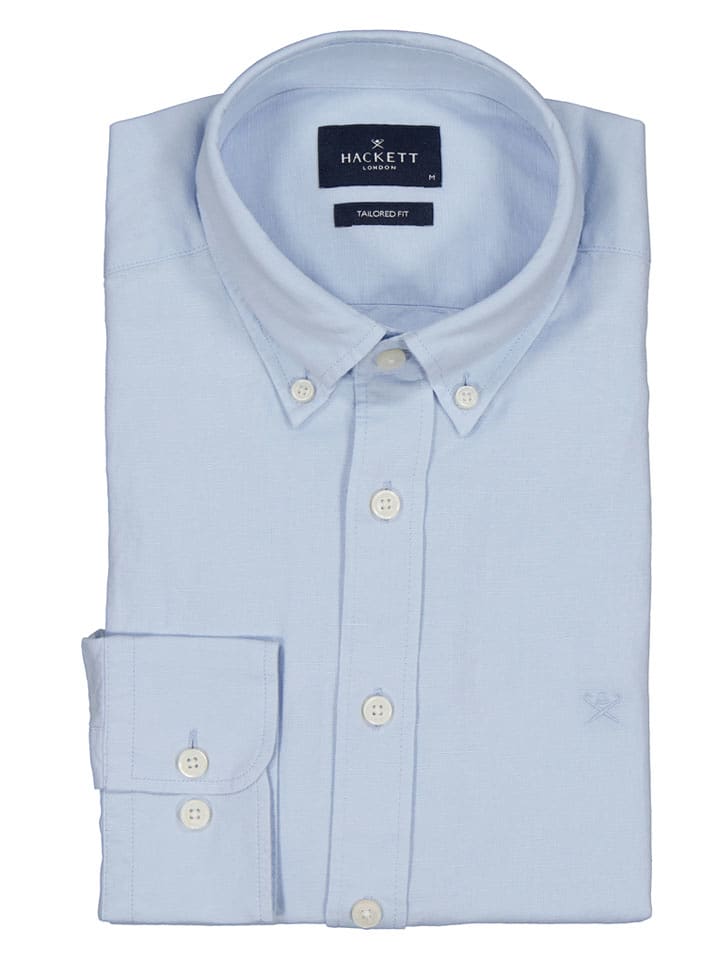 Hackett London Hemd - Tailored fit - in Hellblau - XXL
