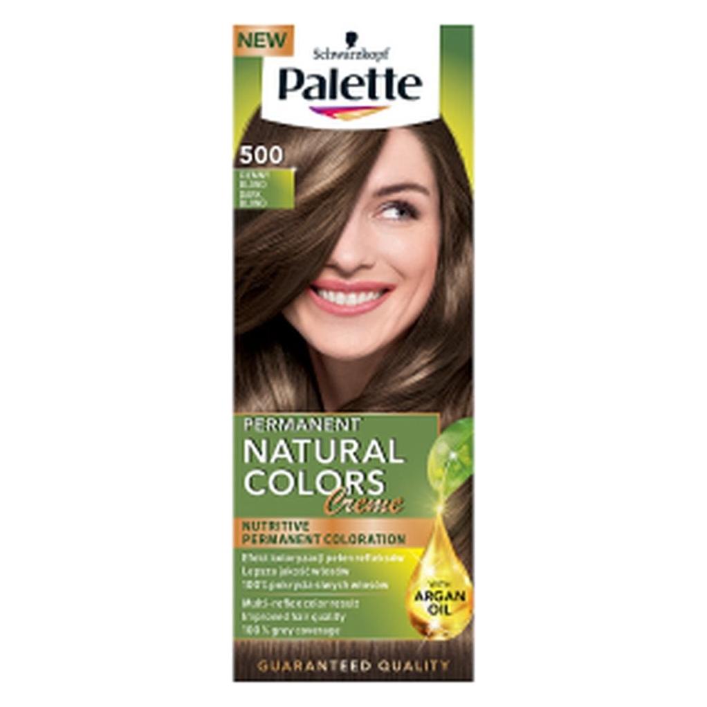 Palette Permanent Naturals Color Creme Hair Dye with Honey & Argan Oil 500 (6-0) Dark B (Dunkelblond) (68171326)