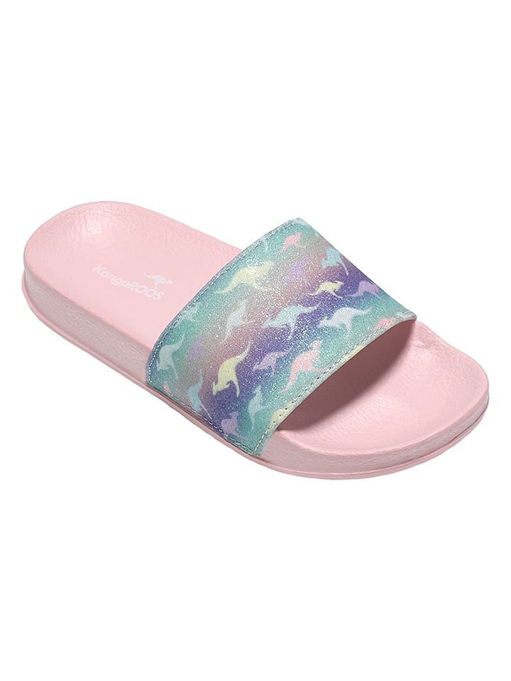 Kangaroos Pantoletten in Rosa/ Bunt - 37