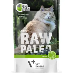RAW PALEO Nassfutter für ausgewachsene Katzen Wildfleisch 100g