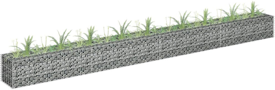 Dakota Fields Gabion raised bed galvanized steel 180 x 50 x 100cm 30cm H x 360cm W x 30cm D