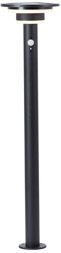 Brilliant G40407/06 Garvina Solar-Außenstandleuchte mit Bewegungsmelder LED-Modul LED fest eingebaut 3W Schwarz