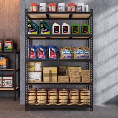 VEIKOUS 5 Tier Heavy Duty Metal Storage Shelf with Adjustable Shelves for Garage, Warehouse, and Workshop - 24''×48''×72''