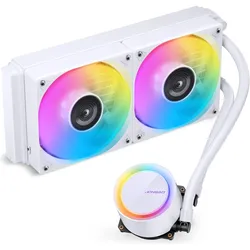Jonsbo TG-240 AiO Wasserkühlung, ARGB - 240mm, weiss, CPU Wasserkühler, Weiss