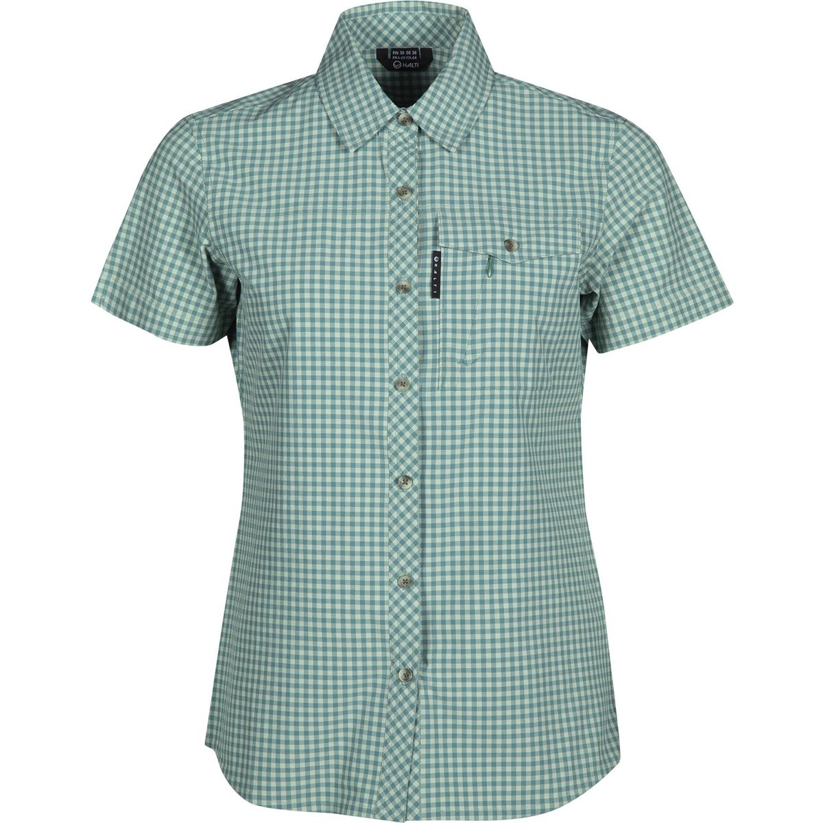 Halti Kota Short-sleeve Check Shirt Women's sea foam green print (D50P) 40 064-0715-D50P-40