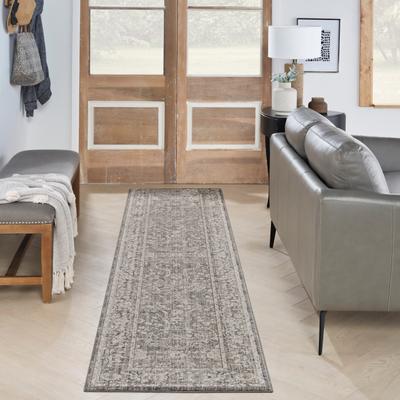 Nourison Nyle Indoor only Grey Persian Area Rug