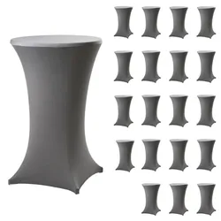 Baumarktplus TRUTZHOLM 20x Stehtischhusse Stretch grau Partytisch Bistrotisch 80cm
