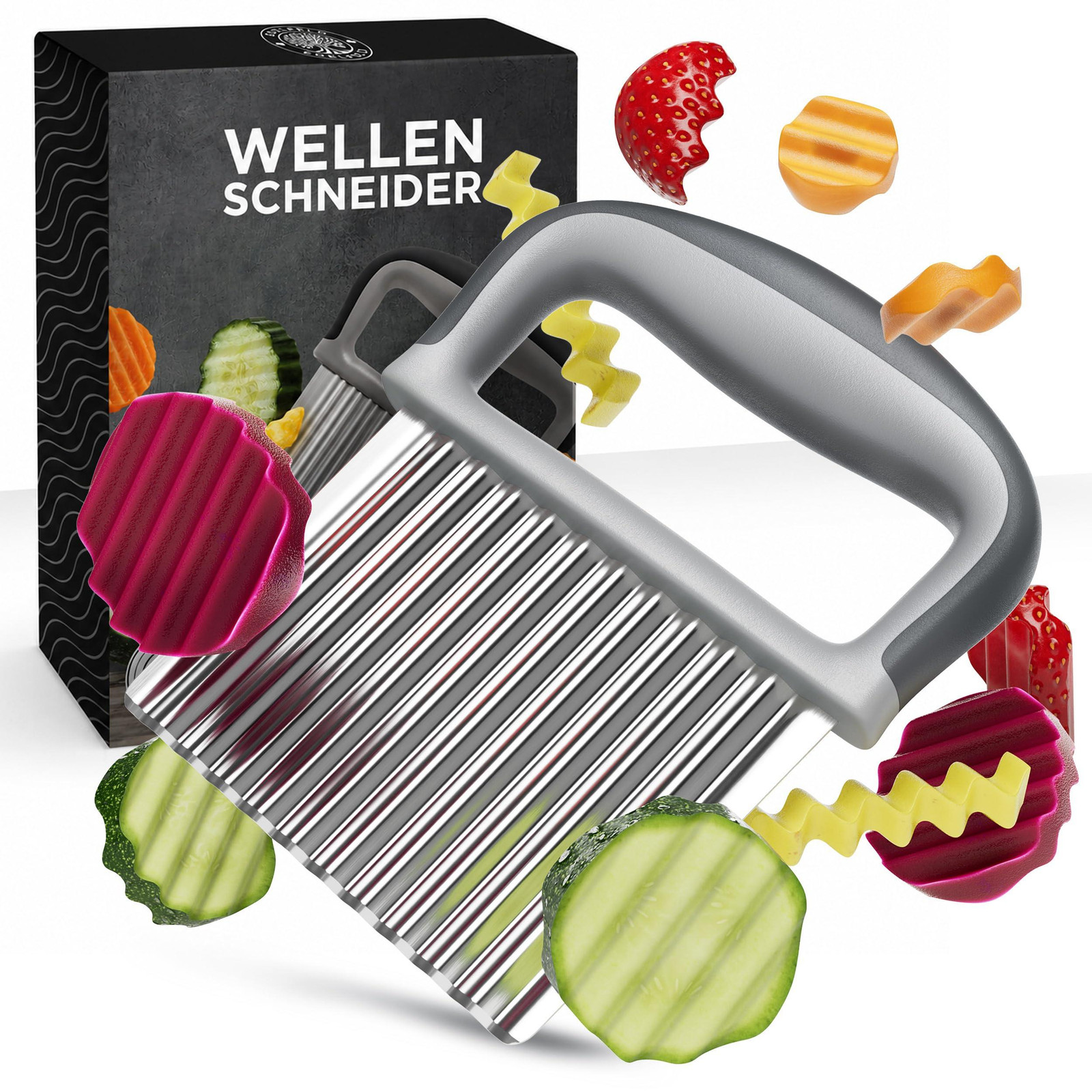 Solidchoice Golfvormige Snijder voor Aardappelen, Fruit en Groenten - Vaatwasserbestendig