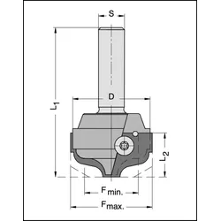 JSO RAPIDO-Stirnprofiler 38/36x20,5mm, PROFILIERT / S=12,7mmx40mm - 22543-0-38009-R